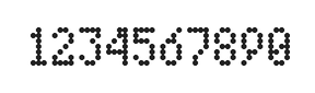 4×7数字点阵字体 ddN47AA0709