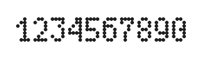 4×7数字点阵字体 ddN47AA0710