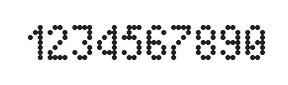 4×7数字点阵字体 ddN47AA0712