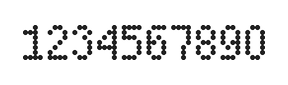 4×7数字点阵字体 ddN47AA0714