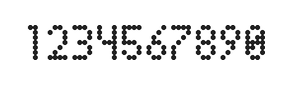 4×7数字点阵字体 ddN47AA0717