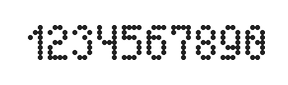 4×7数字点阵字体 ddN47AA0720