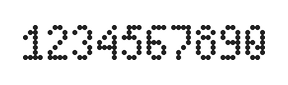 4×7数字点阵字体 ddN47AA0721