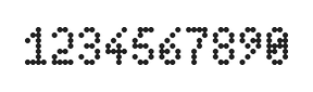 4×7数字点阵字体 ddN47AA0733