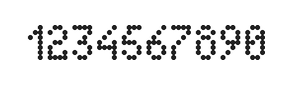 4×7数字点阵字体 ddN47AA0734