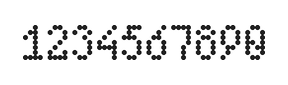 4×7数字点阵字体 ddN47AA0740