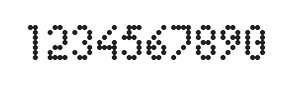 4×7数字点阵字体 ddN47AA0741
