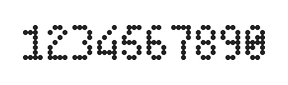 4×7数字点阵字体 ddN47AA0742