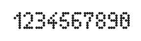4×7数字点阵字体 ddN47AA0743