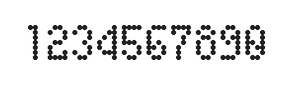 4×7数字点阵字体 ddN47AA0748
