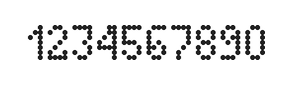 4×7数字点阵字体 ddN47AA0750