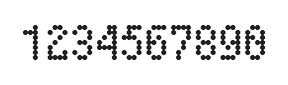 4×7数字点阵字体 ddN47AA0752