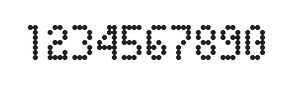 4×7数字点阵字体 ddN47AA0753