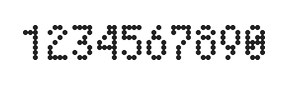 4×7数字点阵字体 ddN47AA0754
