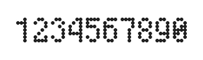 4×7数字点阵字体 ddN47AA0756