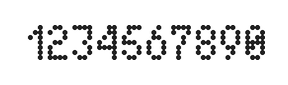 4×7数字点阵字体 ddN47AA0757