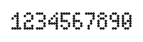 4×7数字点阵字体 ddN47AA0760