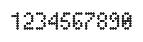 4×7数字点阵字体 ddN47AA0768