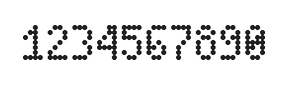 4×7数字点阵字体 ddN47AA0770