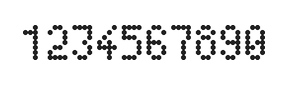 4×7数字点阵字体 ddN47AA0771