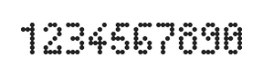 4×7数字点阵字体 ddN47AA0778