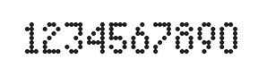 4×7数字点阵字体 ddN47AA0780
