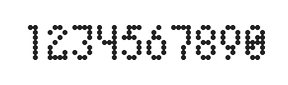 4×7数字点阵字体 ddN47AA0785