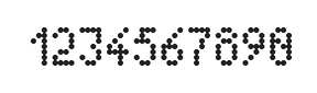 4×7数字点阵字体 ddN47AA0788