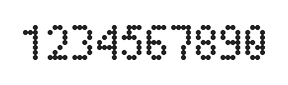 4×7数字点阵字体 ddN47AA0789