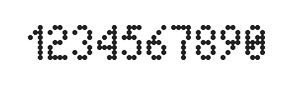 4×7数字点阵字体 ddN47AA0790