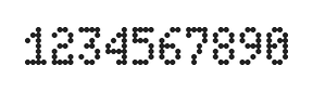 4×7数字点阵字体 ddN47AA0793