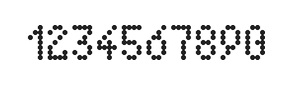 4×7数字点阵字体 ddN47AA0795