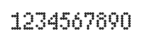 4×7数字点阵字体 ddN47AA0797