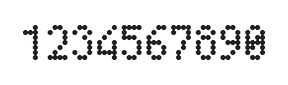 4×7数字点阵字体 ddN47AA0799
