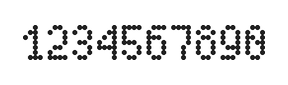4×7数字点阵字体 ddN47AA0802