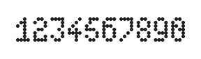 4×7数字点阵字体 ddN47AA0804