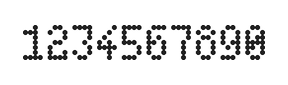 4×7数字点阵字体 ddN47AA0809