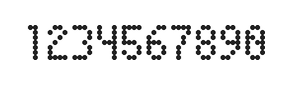 4×7数字点阵字体 ddN47AA0812