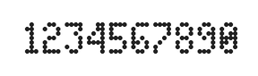 4×7数字点阵字体 ddN47AA0813