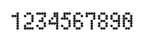 4×7数字点阵字体 ddN47AA0815