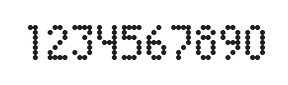 4×7数字点阵字体 ddN47AA0816