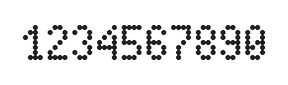 4×7数字点阵字体 ddN47AA0817