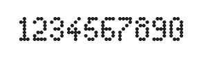 4×7数字点阵字体 ddN47AA0818