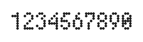4×7数字点阵字体 ddN47AA0820