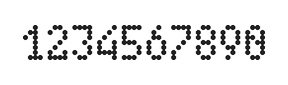 4×7数字点阵字体 ddN47AA0821