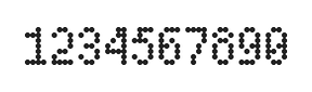 4×7数字点阵字体 ddN47AA0822