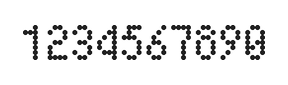 4×7数字点阵字体 ddN47AA0824