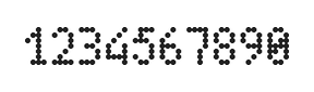 4×7数字点阵字体 ddN47AA0825
