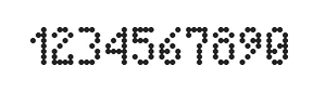 4×7数字点阵字体 ddN47AA0828
