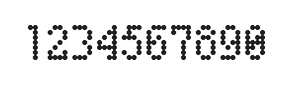 4×7数字点阵字体 ddN47AA0838